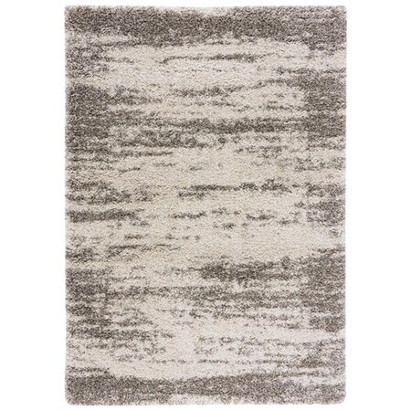 Safavieh 4 x 6 ft. Hudson Shag Contemporary Rectangle Power Loomed Rug Ivory & Gray SGH203A-4